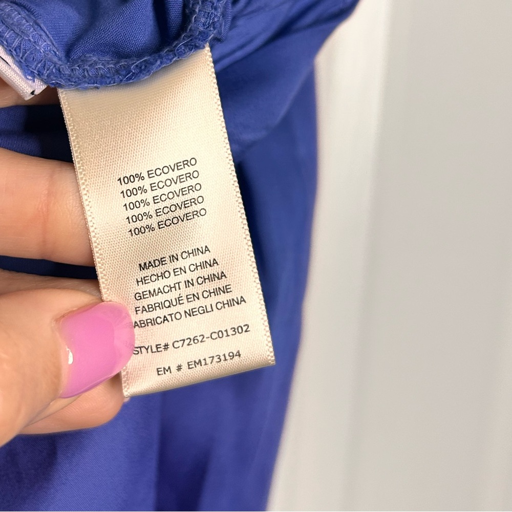 Cloth & Stone Women Large Blue High Rise Wide Leg Pull on Pants Ecovero - Picture 5 of 5